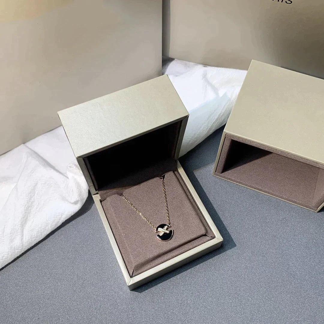 [baslovejewels]JEUX DE ROSE GOLD DIAMOND NECKLACE