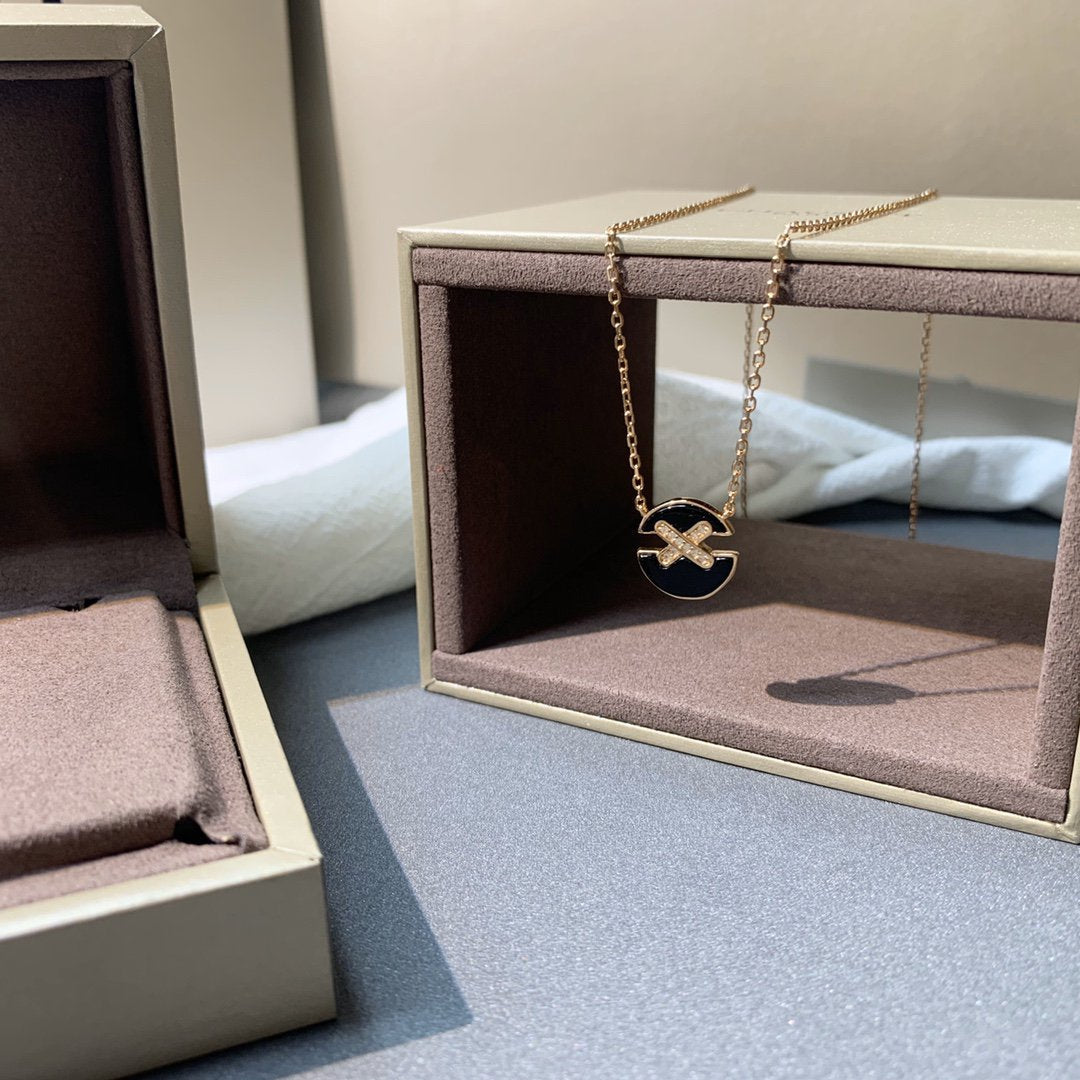 [baslovejewels]JEUX DE PINK GOLD DIAMOND NECKLACE