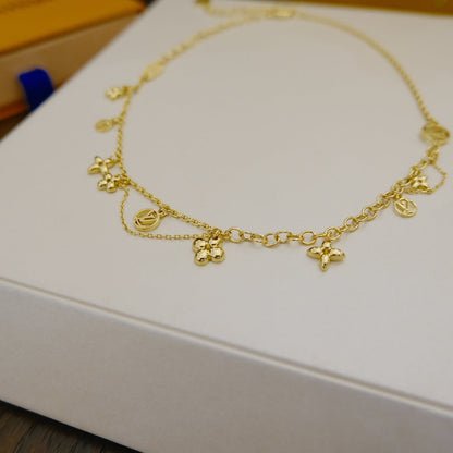 [baslovejewels]BLOOMING SUPPLE NECKLACE BRASS