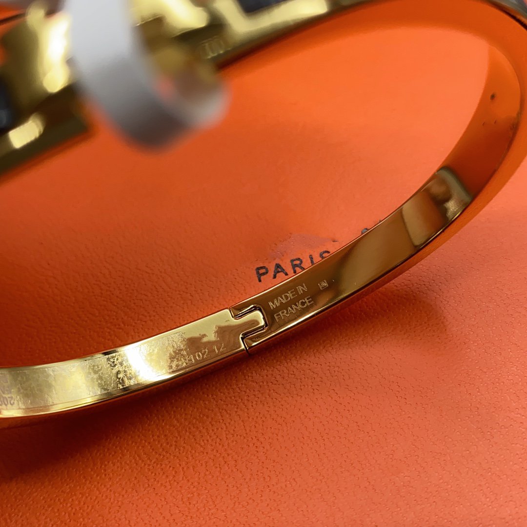 [baslovejewels]CLASSIC HM CLIC BLACK 8MM ENAMEL BRACELET