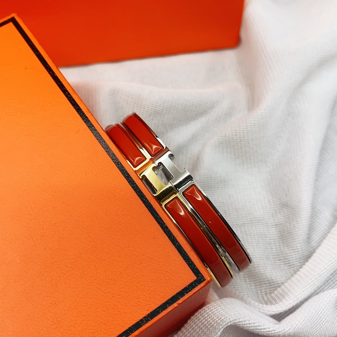 [baslovejewels]CLASSIC HM CLIC RED 8MM ENAMEL BRACELET