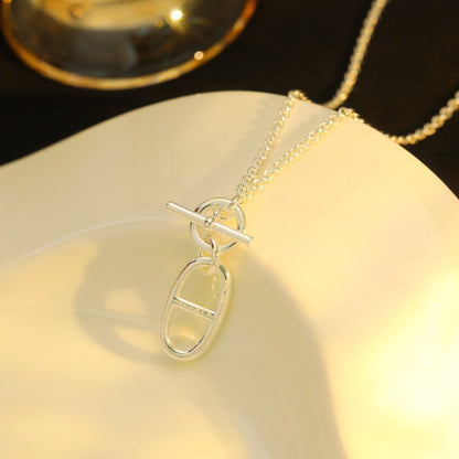 [baslovejewels]HM CHAINE D'ANCRE PENDANT NECKLACE STERLING SILVER