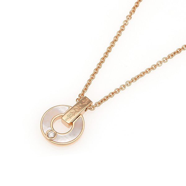 [baslovejewels]GARI NECKLACE PINK GOLD MOP