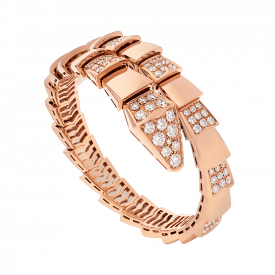 [baslovejewels]SERPENTI WIDE BRACELET PINK GOLD DIAMOND