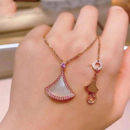 [baslovejewels]DREAM NECKLACE MOP DIAMOND PINK
