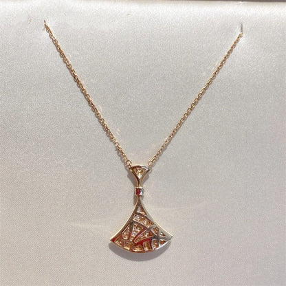 [baslovejewels]DREAM NECKLACE PINK GOLD FULL DIAMOND
