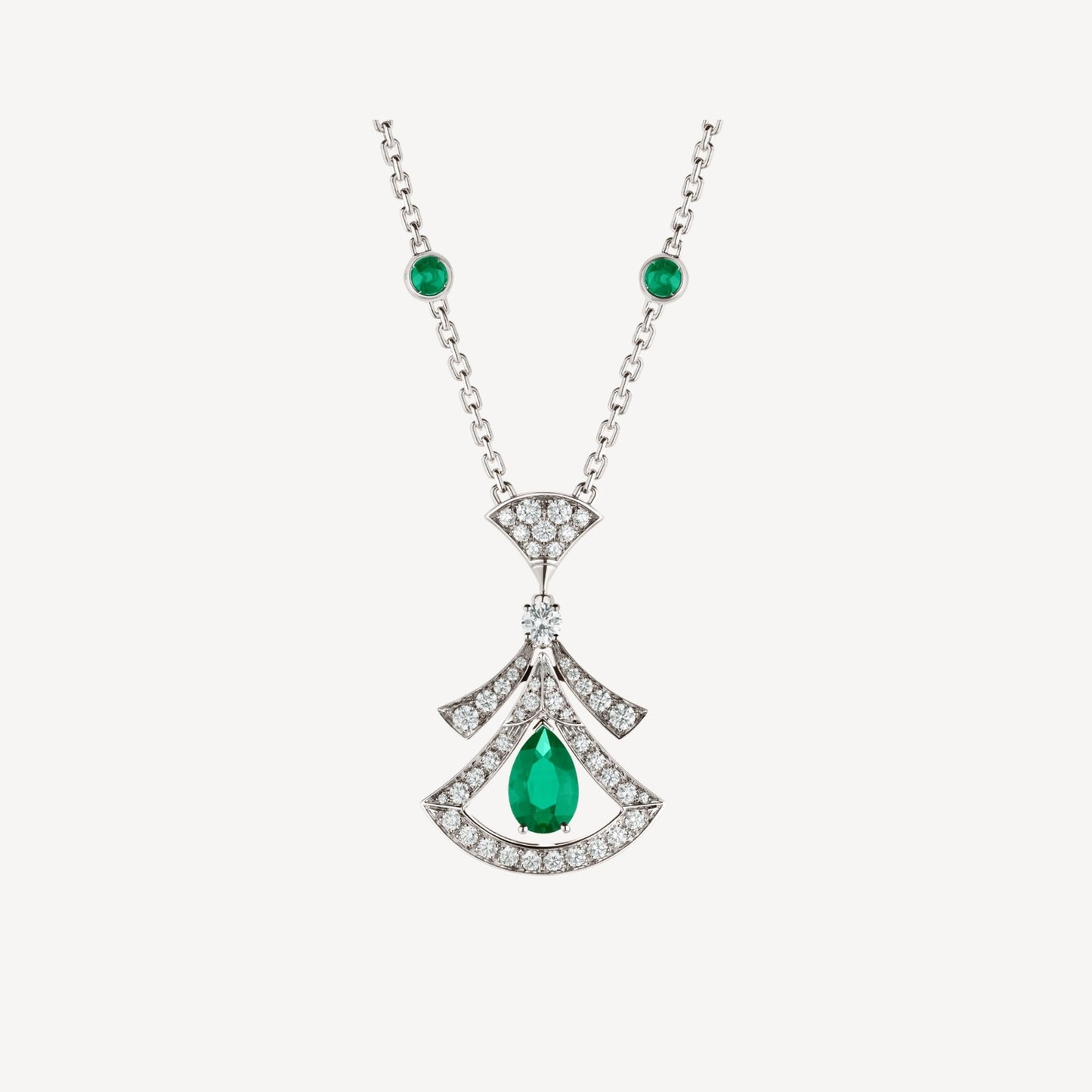 [baslovejewels]DREAM NECKLACE MALACHITE DIAMOND SILVER