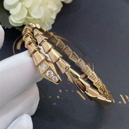 [baslovejewels]SERPENTI BRACELET DIAMONDS PINK GOLD