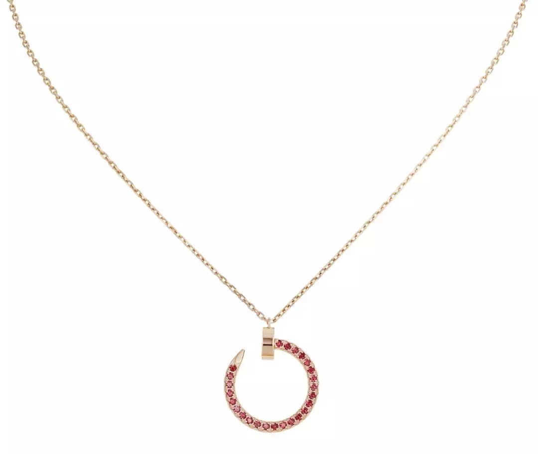 [baslovejewels]JUSTE NECKLACE GOLD RED DIAMONDS