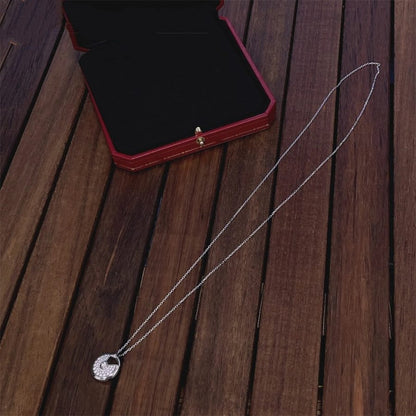 [baslovejewels]AMULETTE SILVER FULL DIAMOND NECKLACE