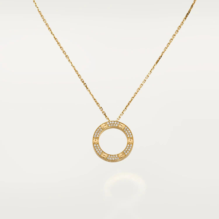 [baslovejewels]LOVE NECKLACE ADJUSTABLE ROSE GOLD
