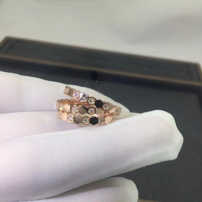 [baslovejewels]BEE LOVE RING PINK GOLD DIAMOND