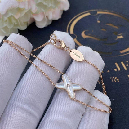 [baslovejewels]JEUX BRACELET WHITE MOP PINK GOLD 1 DIAMOND