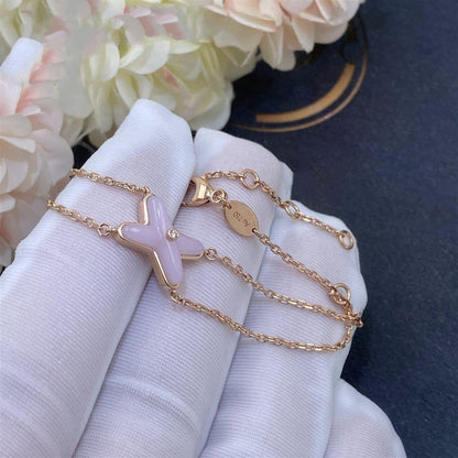 [baslovejewels]JEUX BRACELET PINK MOP PINK GOLD 1 DIAMOND