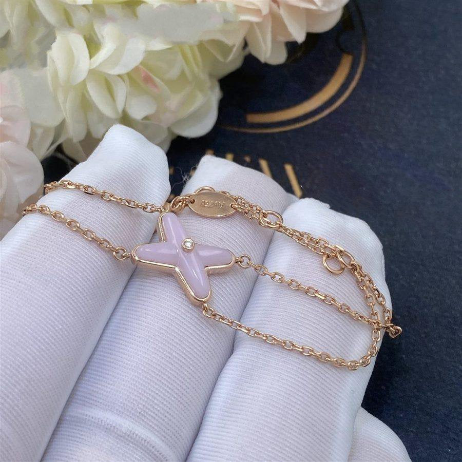 [baslovejewels]JEUX BRACELET PINK MOP PINK GOLD 1 DIAMOND