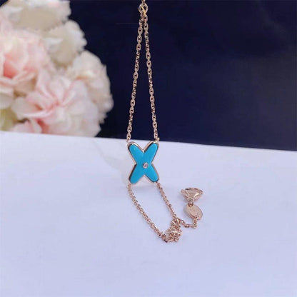[baslovejewels]JEUX BRACELET TURQUOISE PINK GOLD 1 DIAMOND