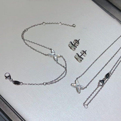 [baslovejewels]JEUX BRACELET WHITE MOP SILVER 1 DIAMOND