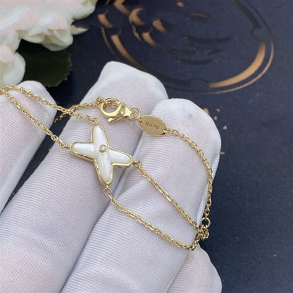 [baslovejewels]JEUX BRACELET WHITE MOP GOLD 1 DIAMOND