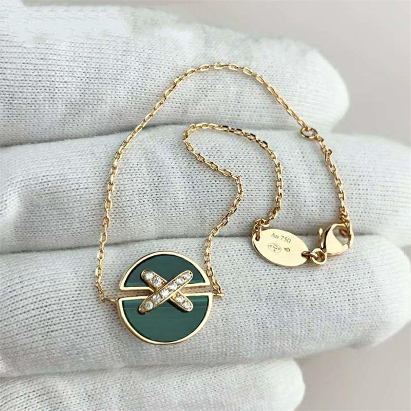 [baslovejewels]JEUX DE BRACELET MALACHITE PINK GOLD DIAMONDS