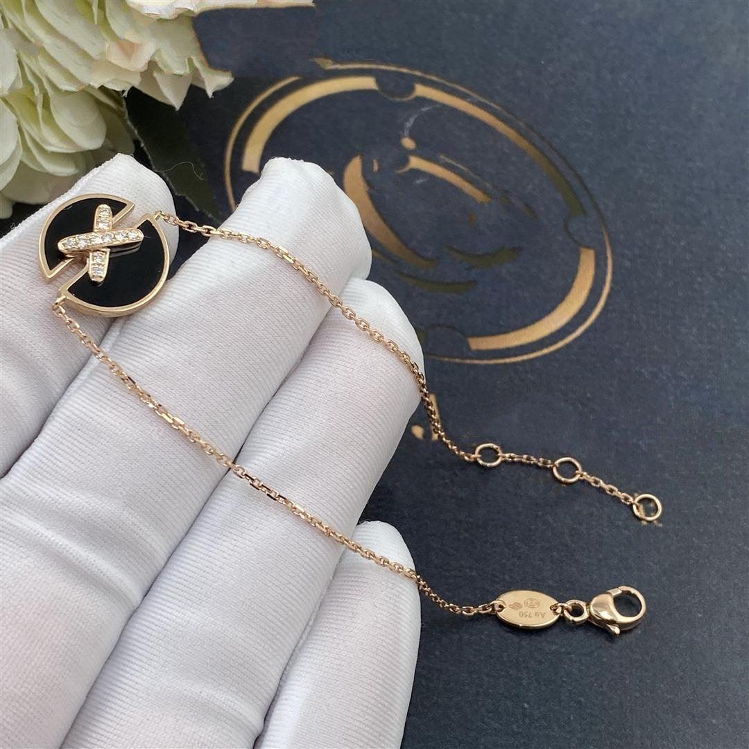 [baslovejewels]JEUX DE BRACELET ONYX PINK GOLD DIAMOND