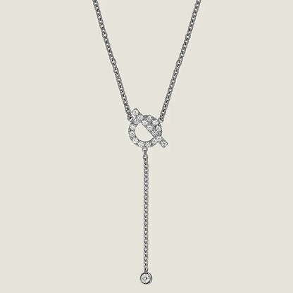 [baslovejewels]FINESSE SILVER DIAMOND NECKLACE