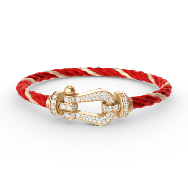 [baslovejewels]FORCE LARGE HORSESHOE FULL DIAMOND BRACELET GOLD