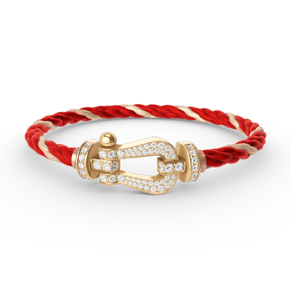 [baslovejewels]FORCE LARGE HORSESHOE FULL DIAMOND BRACELET GOLD