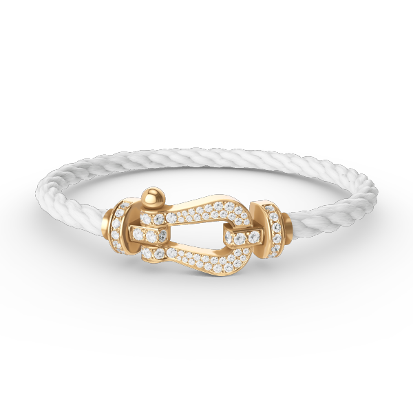 [baslovejewels]FORCE LARGE HORSESHOE FULL DIAMOND BRACELET GOLD