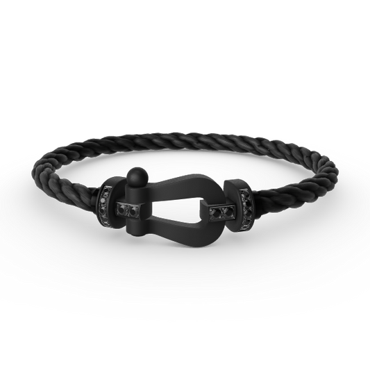 [baslovejewels]FORCE LARGE SERIES HORSESHOE BLACK SAMURAI BRACELET
