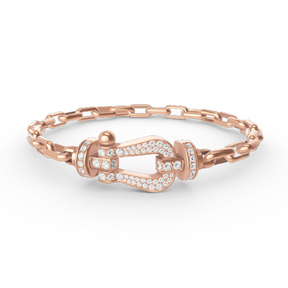 [baslovejewels]FORCE LARGE HORSESHOE CLASP  METAL BRACELET