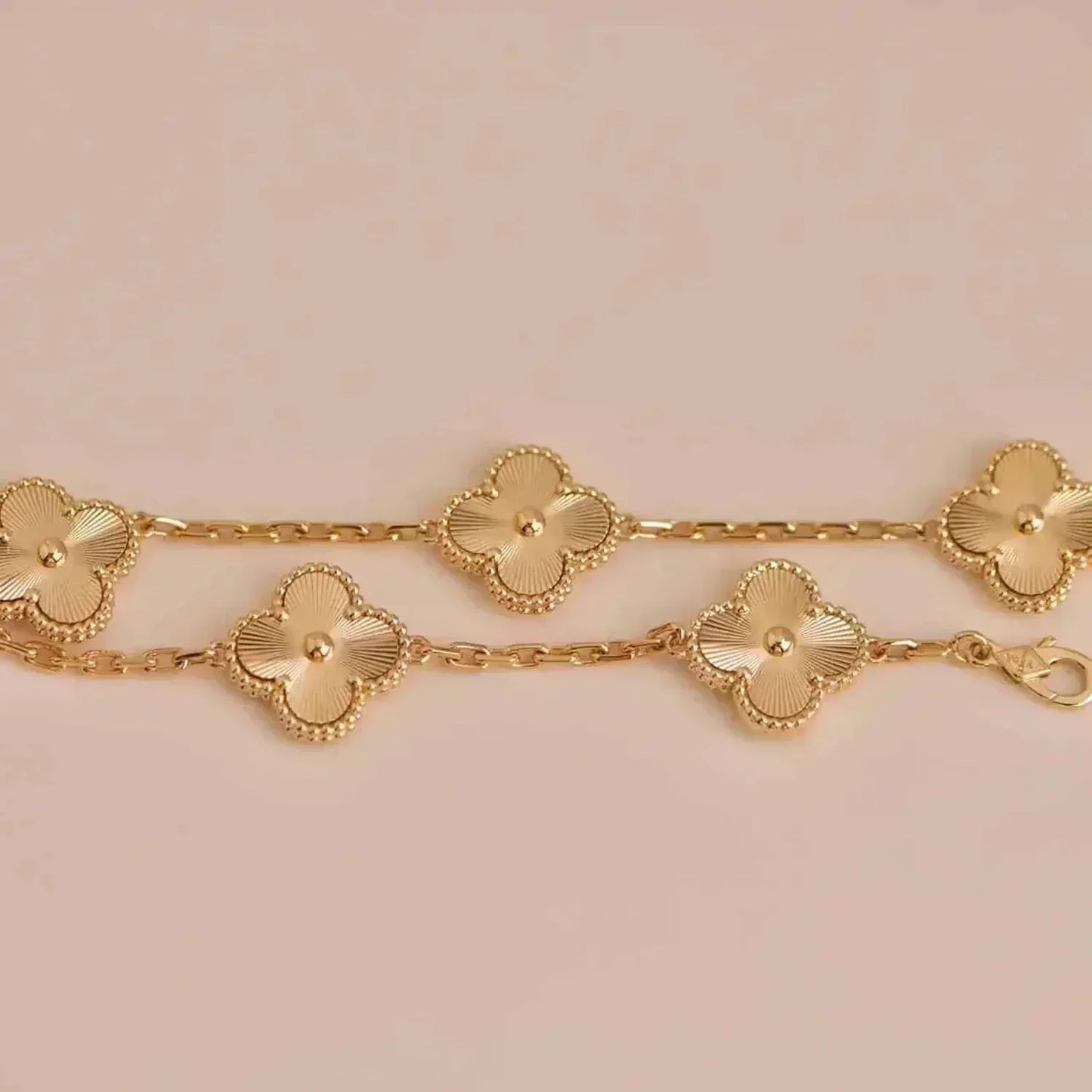 [baslovejewels]CLOVER 5 FLOWERS LASER BRACELET