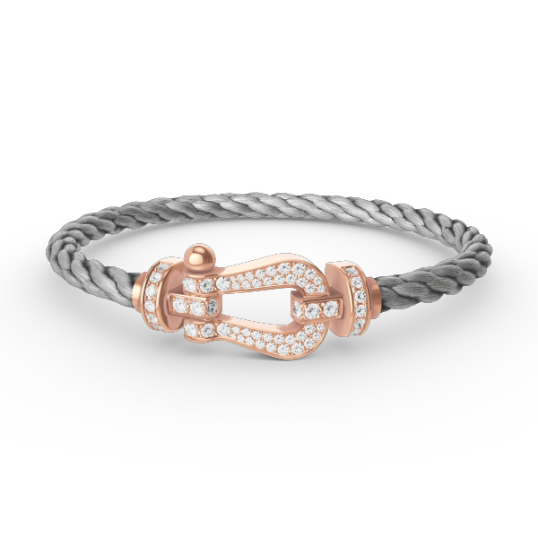 [baslovejewels]FORCE LARGE HORSESHOE FULL DIAMOND BRACELET ROSE GOLD