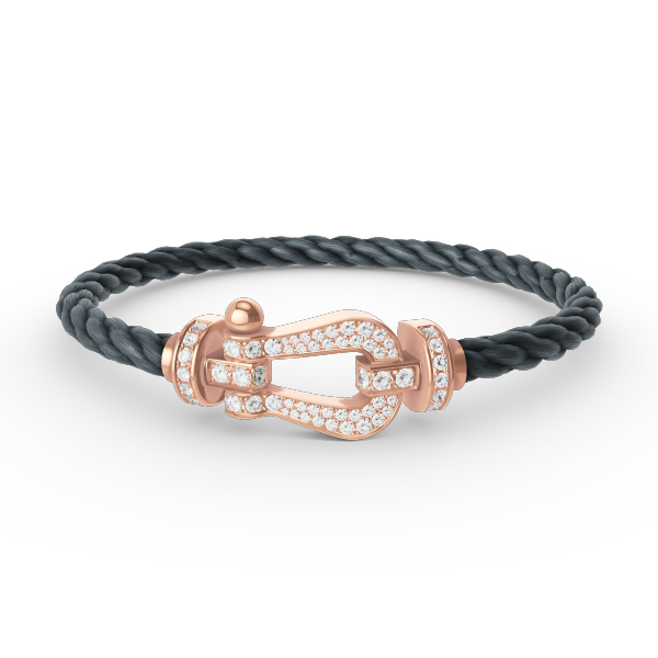 [baslovejewels]FORCE LARGE HORSESHOE FULL DIAMOND BRACELET ROSE GOLD