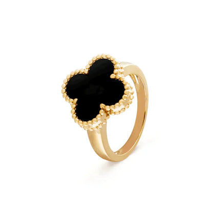 [basloveJW]CLOVER ONYX RING