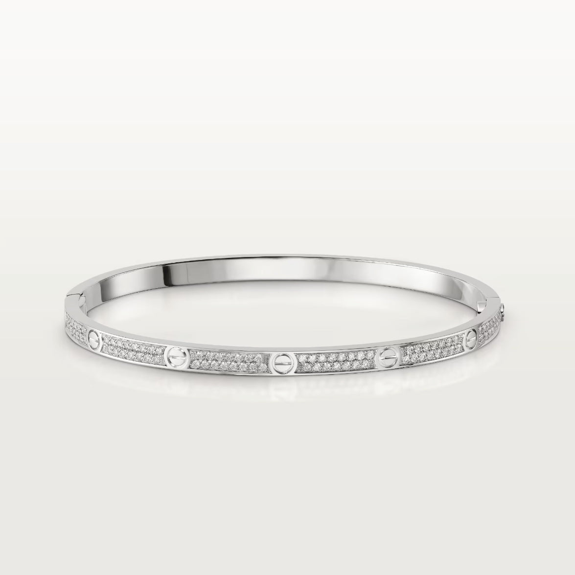 [baslovejewels]LOVE BRACELET 3.65MM DIAMOND-PAVED SILVER