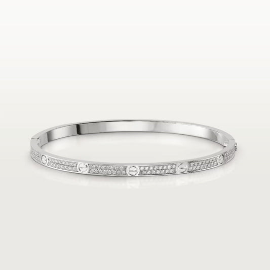 [baslovejewels]LOVE BRACELET 3.65MM DIAMOND-PAVED SILVER